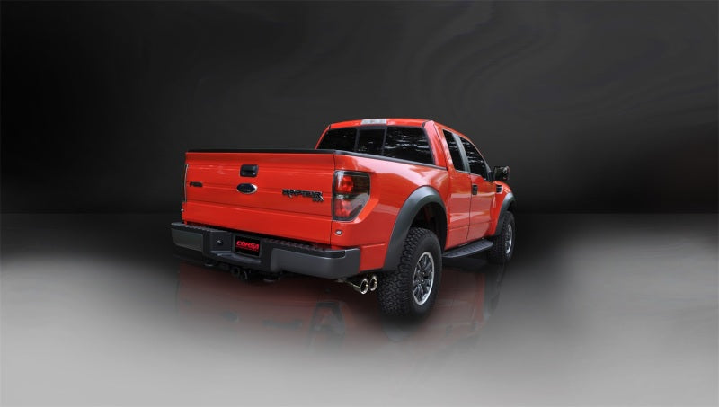 Corsa Performance 10 Ford F-150 Raptor 5.4L V8 Polished Sport Cat-Back Exhaust 14388 Photo - Mounted