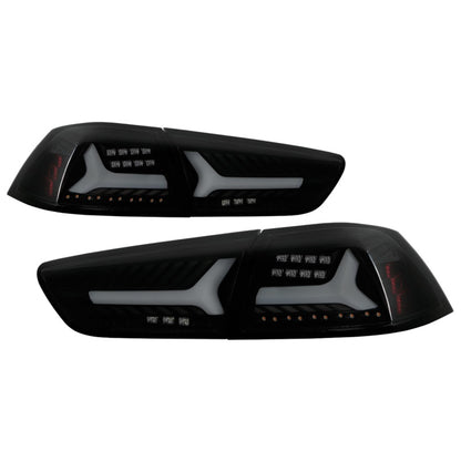 Spyder Mitsubishi Lancer/Evolution X 08-14 V2 LED Tail Lights - Black Smoke ALT-YD-ML08V2-SEQ-BSM 5088147 5088147 Photo - Primary