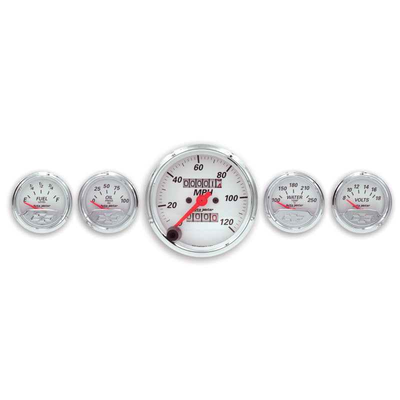 Autometer Chevy Vintage Series; 5 Piece Gauge Kit; Incl Fuel 1300-00408 Photo - Primary