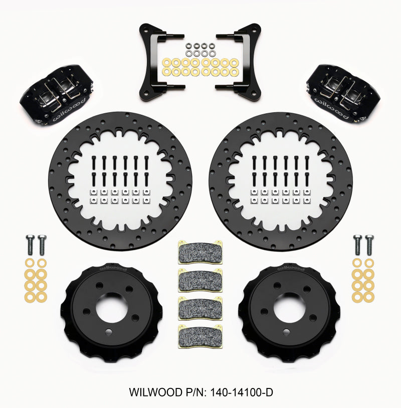 Wilwood NDPR Front Drag Kit, 12.90" Drilled, 2015-Up Mustang 140-14100-D Photo - Primary