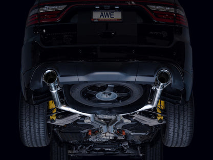 AWE Tuning 18-23 Dodge Durango SRT & Hellcat Track Edition Exhaust - Chrome Silver Tips 3020-32952 3020-32952 Photo - Mounted