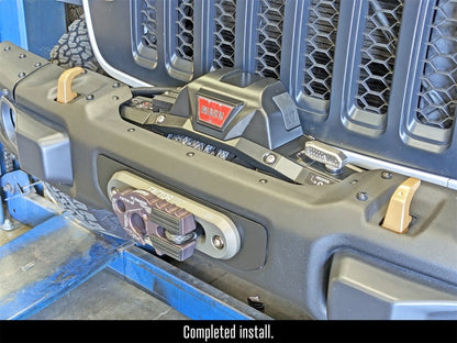 RockJock JL/JT Winch Plate Kit Steel Bumper RJ-641100-101 RJ-641100-101 Photo - Mounted