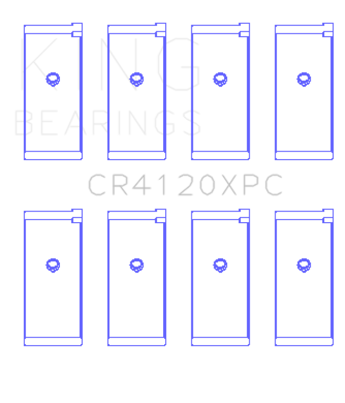 King Engine Bearings King 1992+ Mitsubishi 4G63/4G64 EVO I-IV (Size STDX) Connecting Rod Bearing Set CR4120XPCSTDX CR4120XPCSTDX Photo - Primary