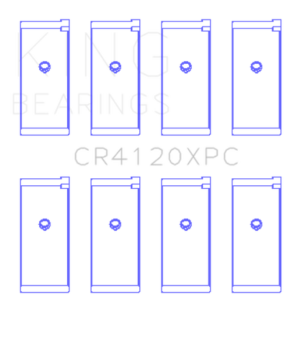 King Engine Bearings King 1992+ Mitsubishi 4G63/4G64 EVO I-IV (Size STDX) Connecting Rod Bearing Set CR4120XPCSTDX CR4120XPCSTDX Photo - Primary