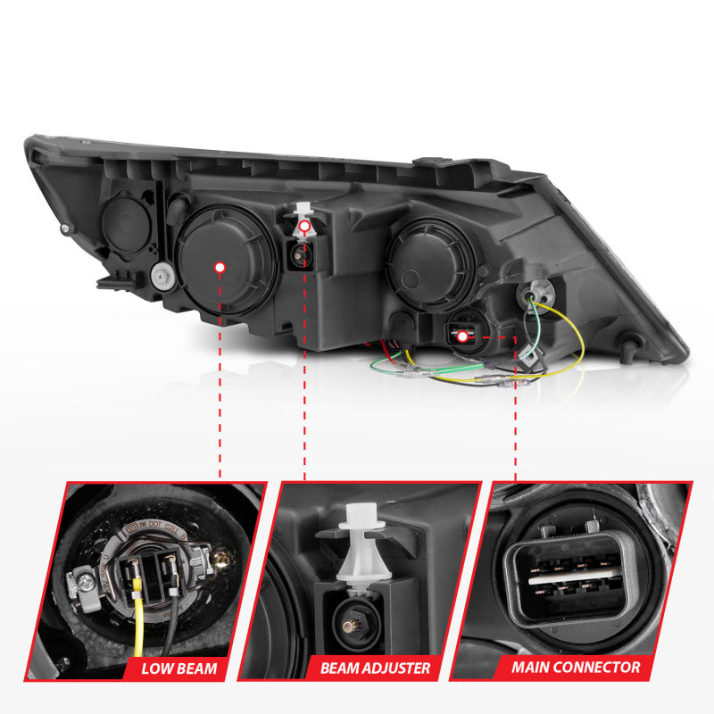 Anzo 2011-2013 Kia Sorento Projector Headlights w/ Halo Chrome (CCFL) 111249 User 5