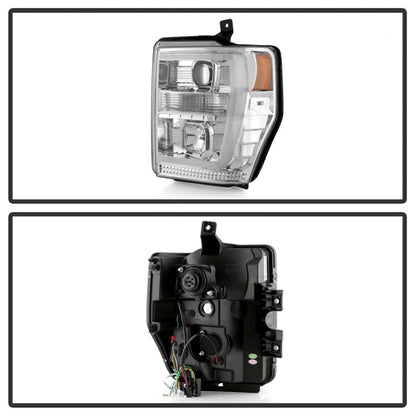 Spyder Ford F-250/350/450 08-10 V2 High-Power LED Headlights-Switch Back-Chrome PRO-YD-FS08PL-SBLB-C 5087744 5087744 Photo - Unmounted