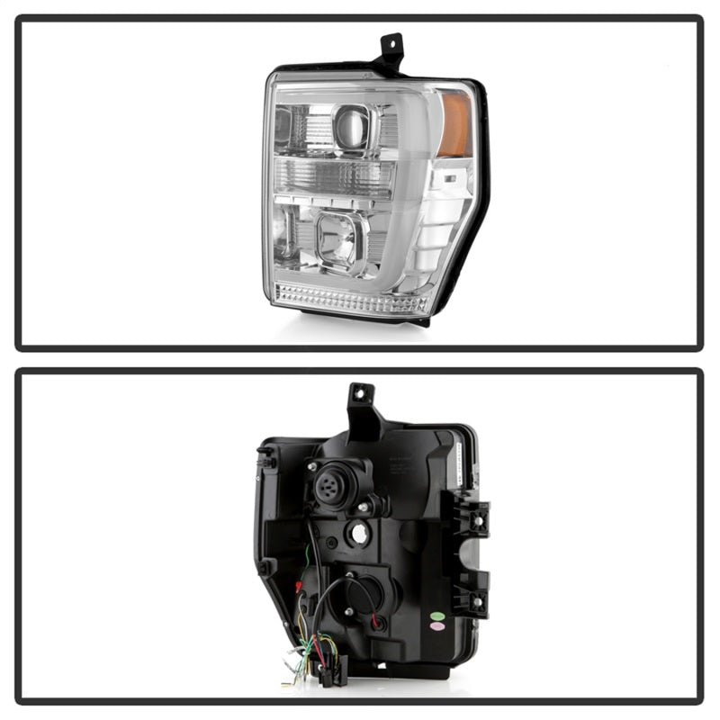 Spyder Ford F-250/350/450 08-10 V2 High-Power LED Headlights-Switch Back-Chrome PRO-YD-FS08PL-SBLB-C 5087744 5087744 Photo - Unmounted