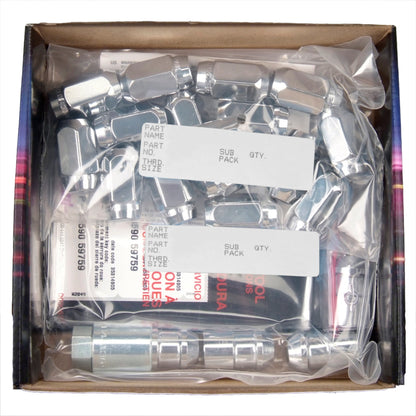 McGard 5 Lug Hex Install Kit w/Locks (Cone Seat Nut) 7/16-20 / 13/16 Hex / 1.5in. Length - Chrome 84532 84532 Photo - in package