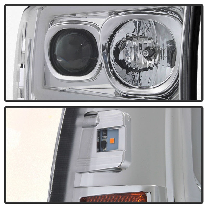 Spyder 99-04 Ford F-250 Super Duty Light Bar Projector Headlights - Chrome (PRO-YD-FF25099V2-LB-C) 5084675 5084675 Photo - Unmounted