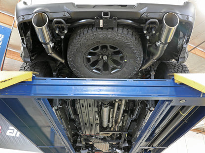aFe Vulcan Series 3in 304SS Cat-Back Exhaust 21+ Ram 1500 TRX V8-6.2L w/ PolishedTips 49-32084-P 49-32084-P Photo - Mounted