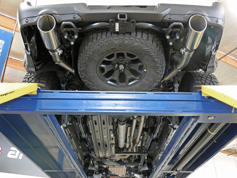 aFe Vulcan Series 3in 304SS Cat-Back Exhaust 21+ Ram 1500 TRX V8-6.2L w/ Black Tips 49-32084-B 49-32084-B Photo - Mounted
