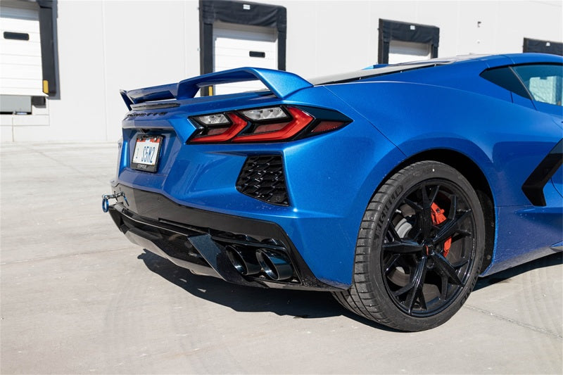 Corsa 2020 Corvette C8 3in Valved Cat-Back 4.5in Blk Quad Tips Fits Factory Perf Exhaust Deletes AFM 21103BLK 21103BLK Photo - Mounted