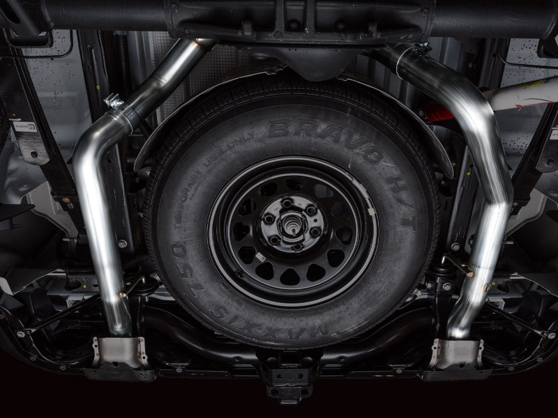 AWE Tuning AWE 4th Gen GM 1500 5.3L 0FG Catback Split Rear Exit (w/ Bumper Cutouts) - OE Tips 3015-31200 3015-31200 Photo - Mounted
