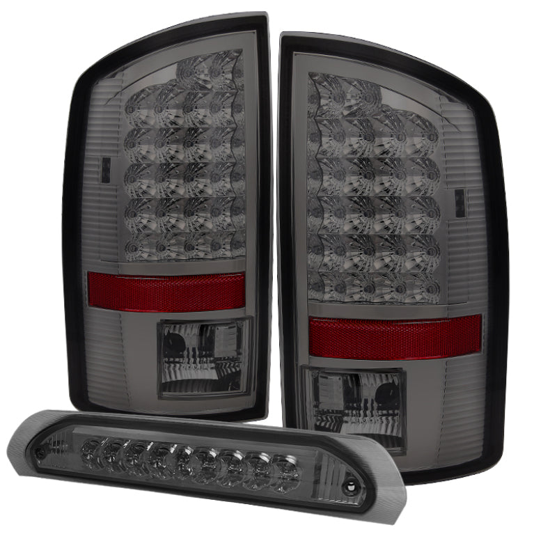 SPYDER Xtune Dodge Ram 02-06 1500 LED Tail Light w/ LED 3rd Brake Lamps- Smoked ALT-JH-DR02-LED-SET-SM 9032783 9032783 Photo - Primary