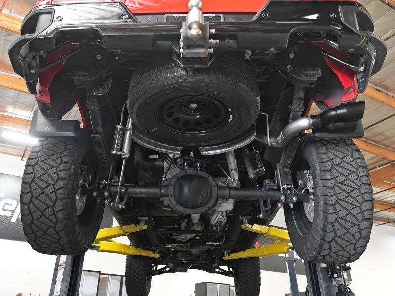 aFe Vulcan Series 3in 304SS Exhaust Cat-Back w/Blk Tip 2019 GM Silverado/Sierra 1500 V6-4.3L/V8-5.3L 49-34106-B 49-34106-B Photo - Mounted