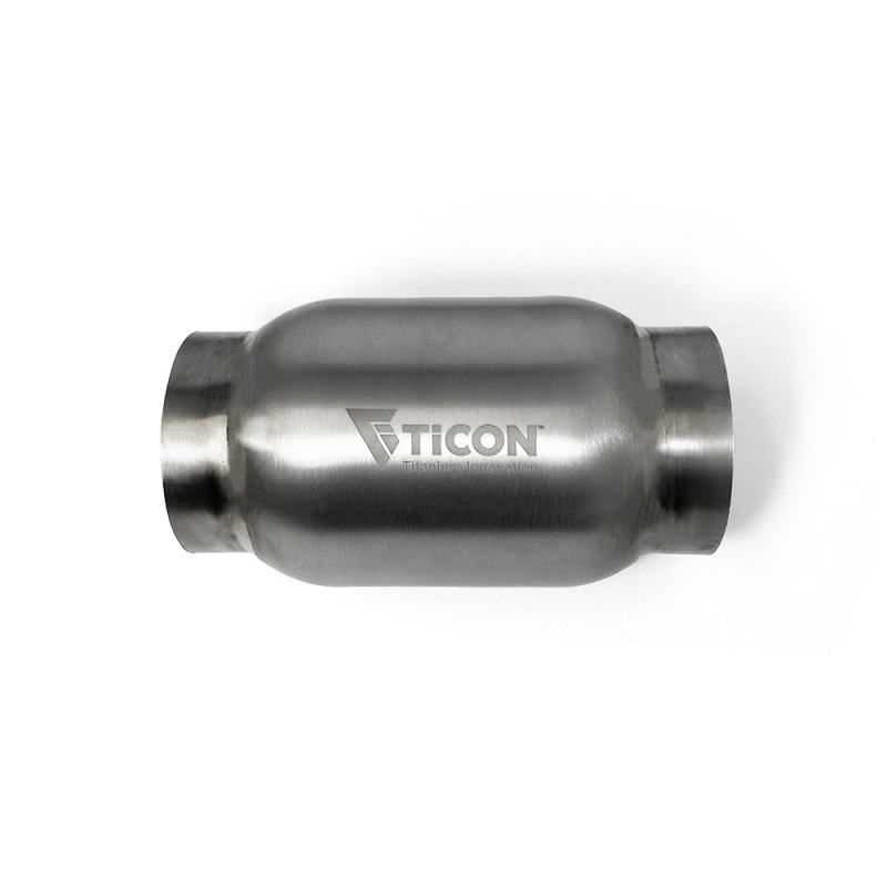 Ticon Industries 3.5in Body x 12in Length 2.5in Inlet/Outlet Titanium Bullet Resonator 115-06323-0004 115-06323-0004 User 1