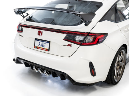 AWE Tuning 2023 Honda Civic Type R FL5 Track Edition Exhaust w/ Triple Chrome Silver Tips 3020-52287 3020-52287 Photo - Mounted