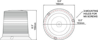Hella StrobeType Beacon 2Rl H27111011 H27111011 Technical Drawing