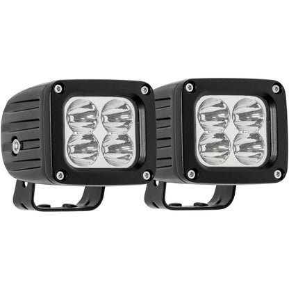 Westin Quadrant LED Auxiliary Light 3 inch x 2.5 inch Spot w/5W Cree (Set of 2) - Black 09-12252A-PR 09-12252A-PR Photo - Primary