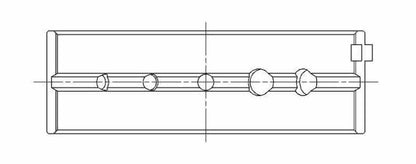 ACL Race Series Main Bearings Nissan 4 1998cc SR20DET GTiR Size: STD 5M2975H-STD Technical Drawing