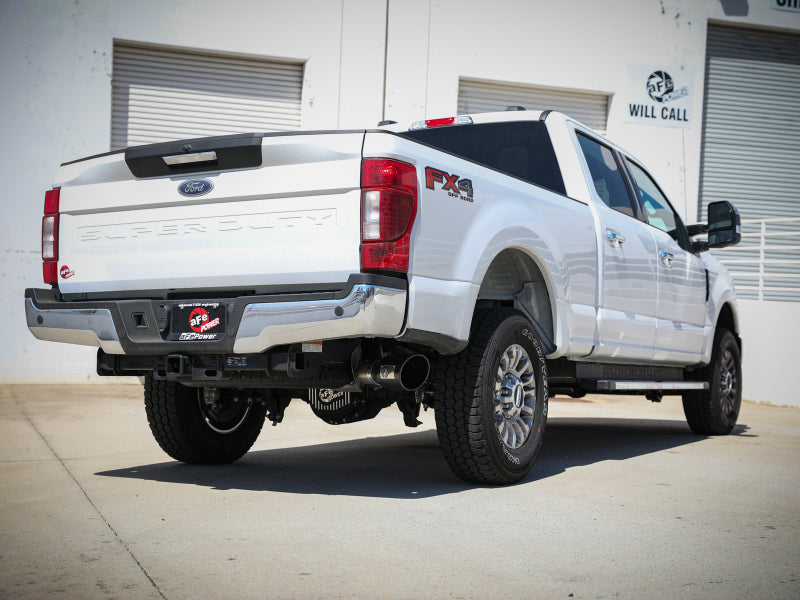 aFe Apollo GT Series 3-1/2in 409 SS Axle-Back Exhaust 17-20 Ford F-250/F-350 Black Tips w/o Muffler 49-43116NM-B 49-43116NM-B Photo - Mounted