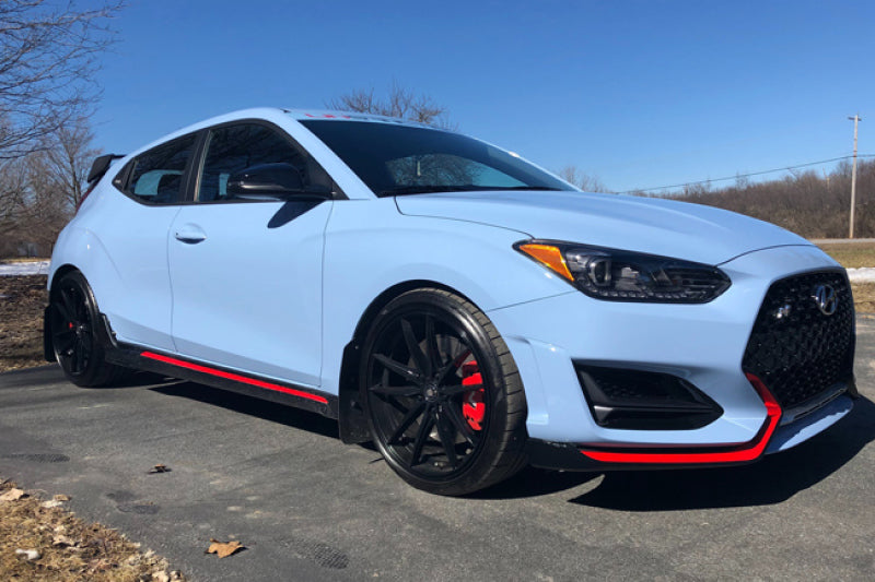 Rally Armor 2019 Hyundai Veloster N Black UR Mud Flap Red Logo MF57-UR-BLK/RD User 1