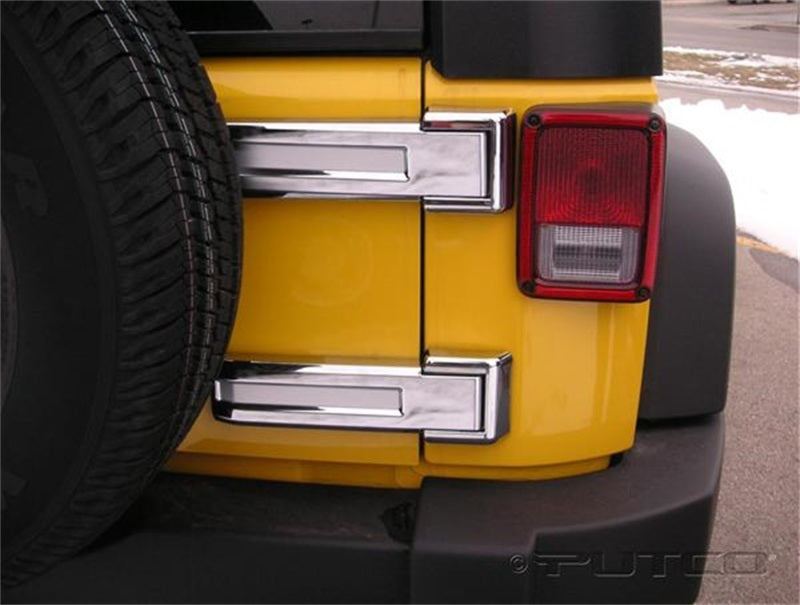 Putco 2008-2017, Jeep Wrangler - Rear Hinge Cover also fits Sahara Edition 401266 Photo - Mounted