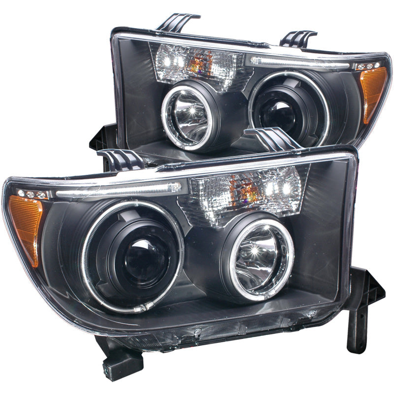 Anzo 2007-2013 Toyota Tundra Projector Headlights w/ Halo Black (CCFL) 111174 Photo - Primary