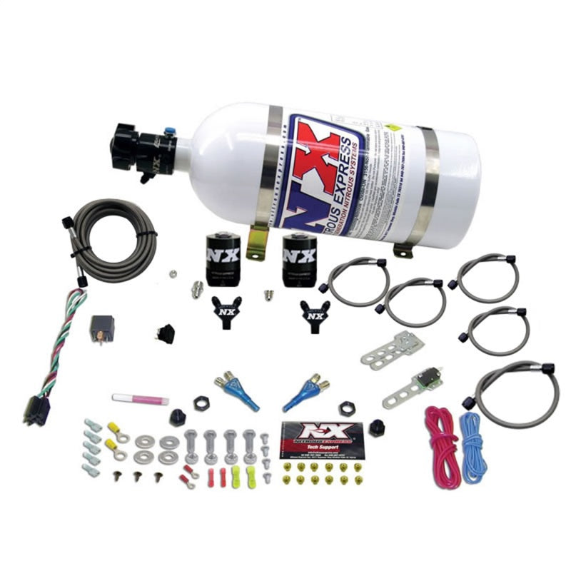 Nitrous Express Dual Nozzle Sport Compact Nitrous Kit (35-50-75HP) w/10lb Bottle 20616-10 20616-10 Photo - Primary
