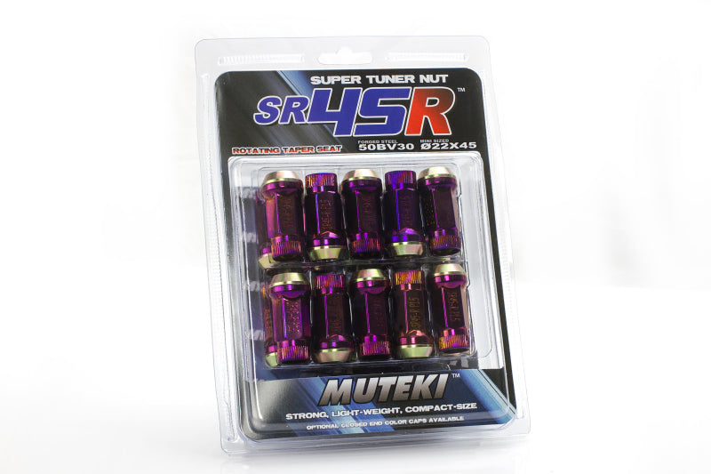 Wheel Mate Muteki HR38 Open End Lug Nuts 12x1.50 Black Chrome / Yellow Ring HR3806BY HR3806BY Photo - Primary