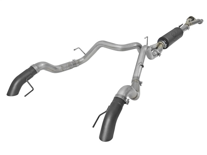 aFe MACH Force-Xp Cat-Back Exhaust System w/ Dual Hi-Tuck Black Tips  Ford 49-33095-B Photo - Primary