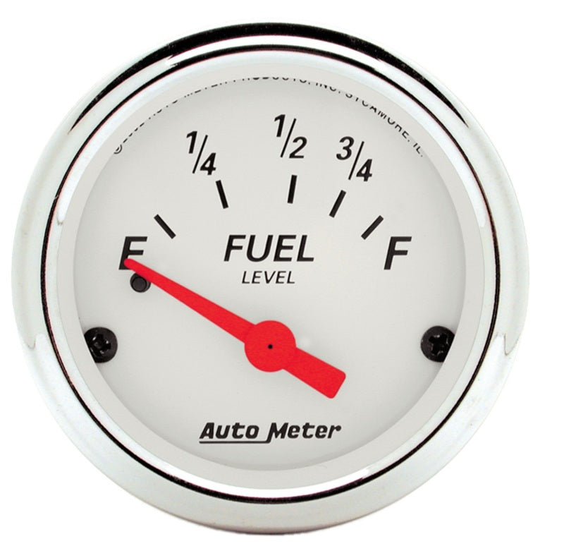 Autometer Gauge, Fuel Level, 2 1/16", 73 ? E To 10 ? F, Elec, Arctic White 1316 Photo - Primary