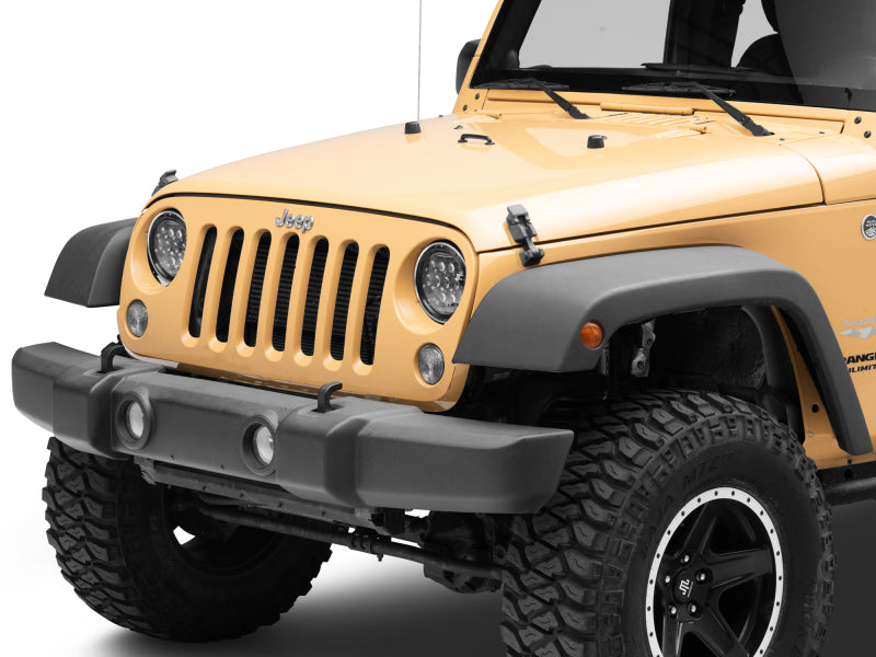 Raxiom 97-18 Jeep Wrangler TJ/JK Axial Series 13-LED Headlights- Black Housing (Clear Lens) J150093 J150093 Photo - Close Up
