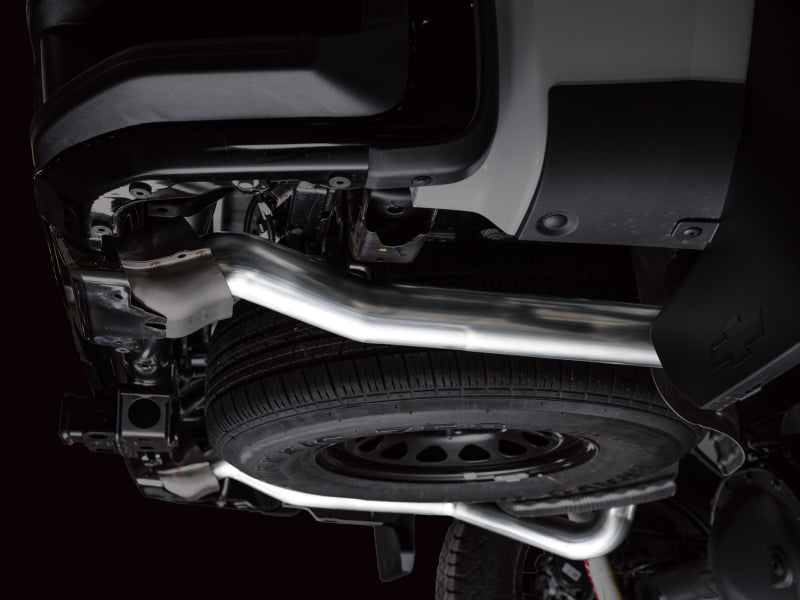 AWE Tuning AWE 4th Gen GM 1500 6.2L Catback Split Rear Exit (w/ Bumper Cutouts) - OE Tips 3015-31202 3015-31202 Photo - Mounted