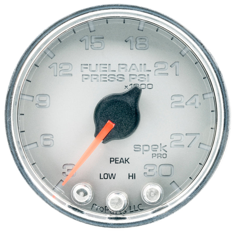 Autometer Spek-Pro Gauge Rail Press 2 1/16in 30Kpsi Stepper Motor W/Peak & Warn Slvr/Chrm P32121 P32121 User 1