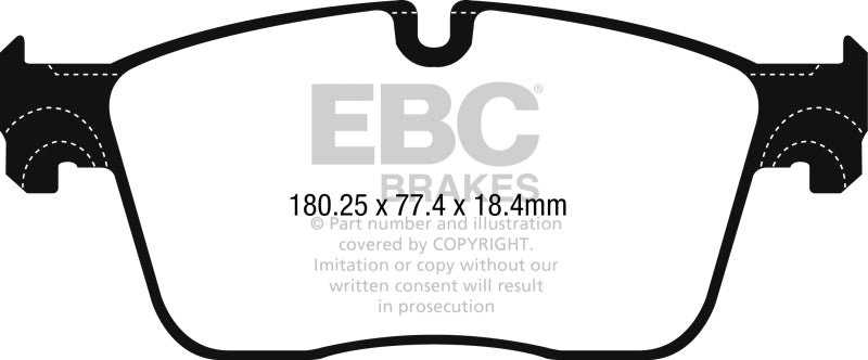 EBC 2016+ Jaguar F-Pace 2.0L TD (180) Greenstuff Front Brake Pads DP22253 DP22253 Photo - Primary