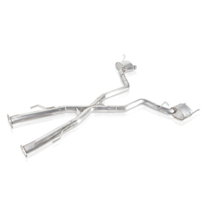 Stainless Works 2018 Jeep TrackHawk 6.2L 3in Catback System X-Pipe Turbo S-Tube Muffler Stock Exit JEEP1862CB-S JEEP1862CB-S Photo - Unmounted