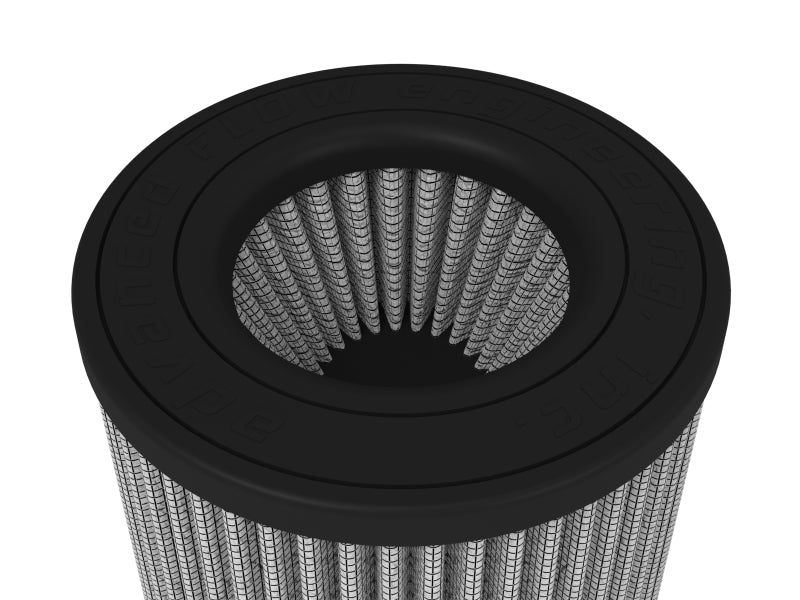 aFe Magnum FLOW Pro DRY S Universal Air Filter: 3-1/2 F x 5 B mtm2 x 4-1/2 21-91103 Photo - Close Up