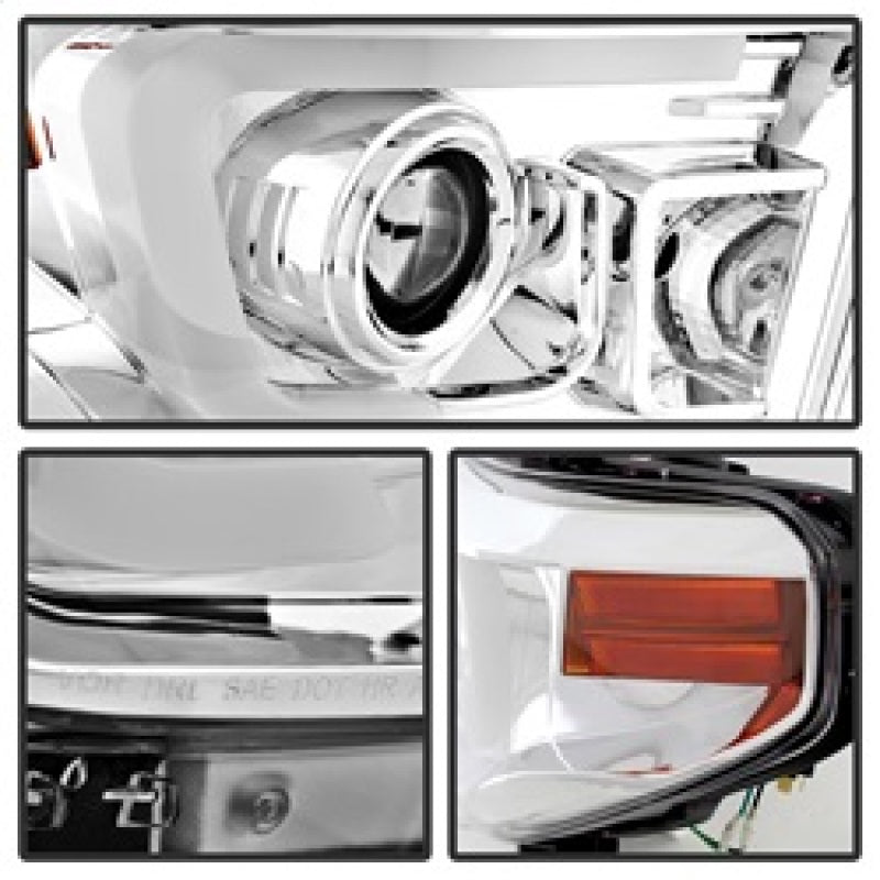 Spyder Toyota Tundra 2014-2016 Projector Headlights Light Bar DRL Chrome PRO-YD-TTU14-DRL-C 5080141 5080141 Photo - Unmounted