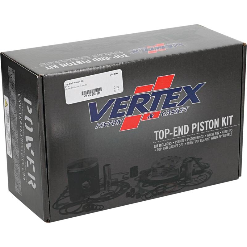 Vertex Pistons Vertex Piston 04-11 KTM 105 SX 105cc Top End Piston Kit VTK22991B VTK22991B Photo - Primary