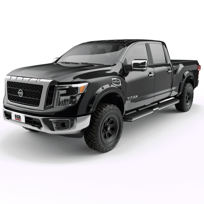 EGR 16+ Nissan Titan XD Bolt-On Look Color Match Fender Flares - Set - Black Metallic 795904-G41 795904-G41 Photo - Primary