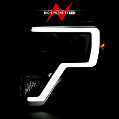 ANZO 2009-2014 Ford F-150 Projector Light Bar H.L Black Amber 111443 111443 Photo - Unmounted