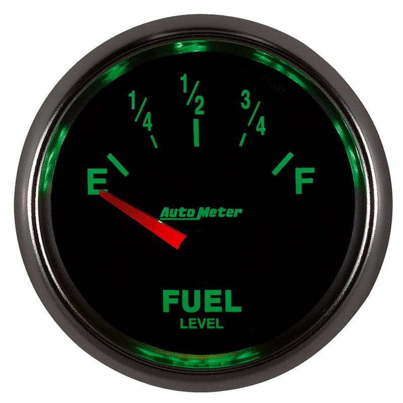 AutoMeter Gauge Fuel Level 2-1/16in. 240 Ohm(e) to 33 Ohm(f) Elec Gs 3816 3816 User 4