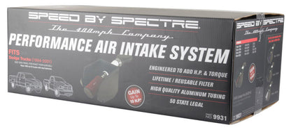 Spectre 94-01 Dodge RAM 1500/2500 V8-5.2/5.9L F/I Air Intake Kit - Polished w/Red Filter 9931 9931 Photo - in package