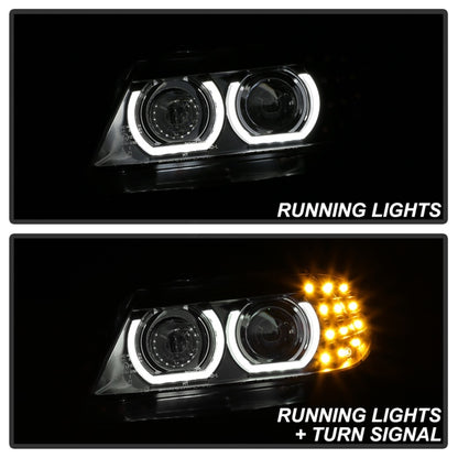 Spyder 09-12 BMW E90 3-Series 4DR HID w/ AFS Only - LED Turn - Black - PRO-YD-BMWE9009-AFSHID-BK 5086495 5086495 Photo - Unmounted