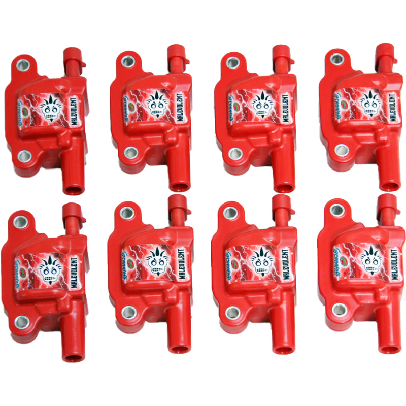 Granatelli Motor Sports Granatelli 05-17 GM LS LS1/LS2/LS3/LS4/LS5/LS6/LS7/LS9/LSA Malevolent Coil Packs - Red (Set of 8) 28-0513-CPRM 28-0513-CPRM Photo - Primary