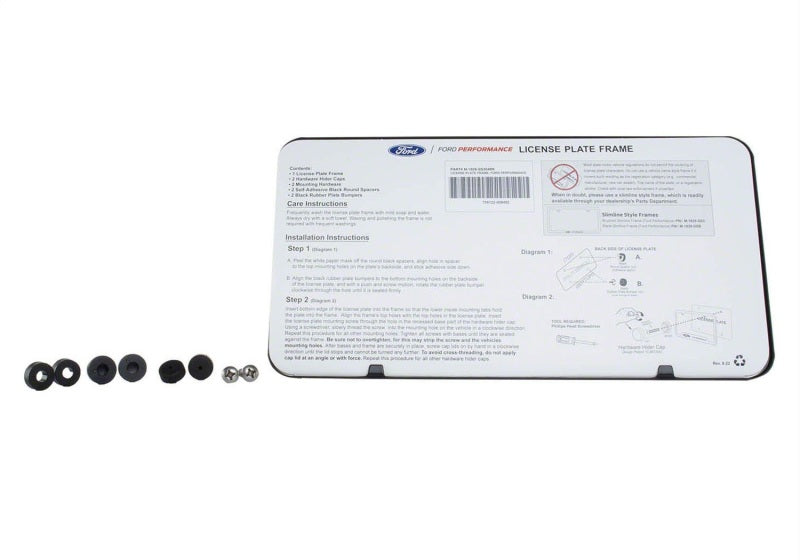 Ford Racing Stainless Steel Ford Performance License Plate Frame - Black M-1828-SS304BK M-1828-SS304BK Photo - Unmounted