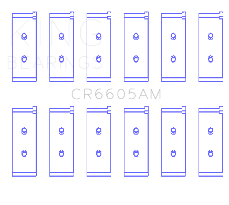 King Engine Bearings King Toyota 5ME/5MGE/7MGE/7MGTE (Size STD) Rod Bearing Set CR6605AM CR6605AM Photo - Primary
