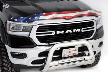 Stampede 2019 Ram 1500 Vigilante Premium Hood Protector - Flag 2019-41 2019-41 Photo - Mounted