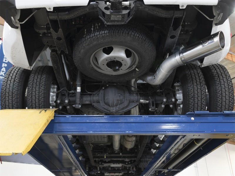 aFe ATLAS 4in Aluminized Steel DPF-Back Exhaust System w/Polished Tip GM 49-04085-P Photo - Mounted